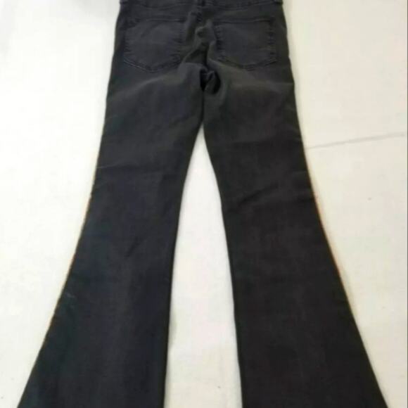 Veronica Beard Cropped Jeans Sz 24 BLACK Carolyn Baby Boot AZTEC TUXEDO Boho - Picture 11 of 16